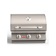 Stainless steel grill with BULL logo on a white background