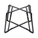 Black metal swing stand on a white background
