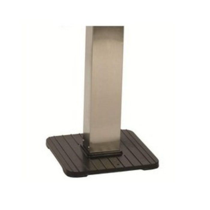 Table lamp with a rectangular shade on a white background
