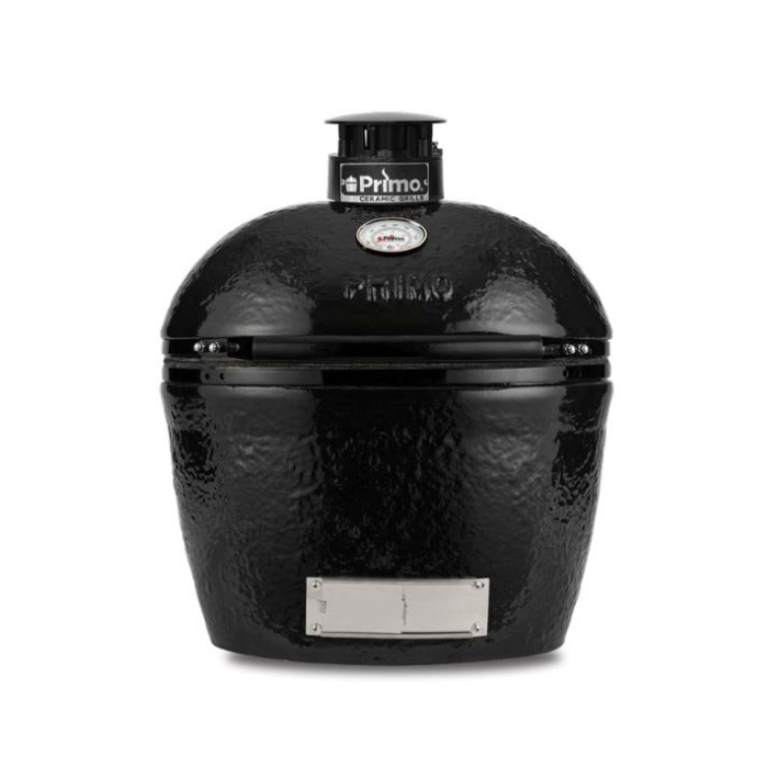 Black Primo grill on a white background