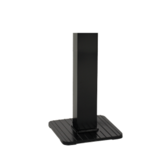 Black stand on a white background