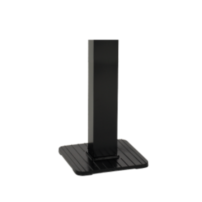 Black stand on a white background