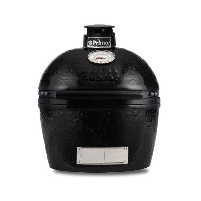Black Primo grill on a white background