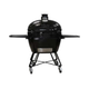 Black Kamado grill on a white background