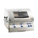 Stainless steel grill with visible brand logo on a white background